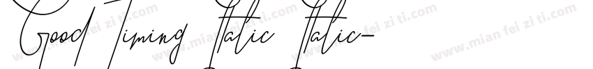 Good Timing Italic Italic字体转换